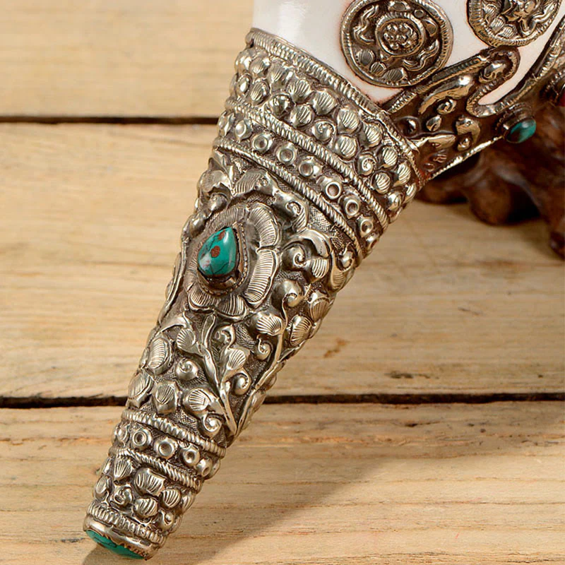 Buddha Stones Tibetan Natural Shankha Conch Shell Seashell Wealth Lucky Home Decoration