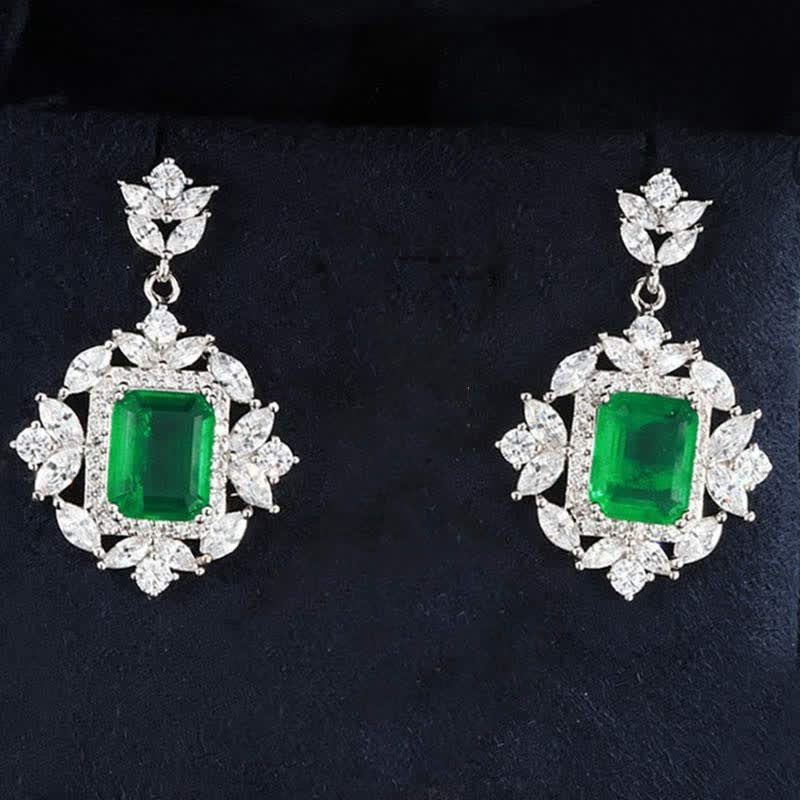 Buddha Stones Emerald Crystal Red Corundum Confidence Courage Ring Earrings Necklace Pendant
