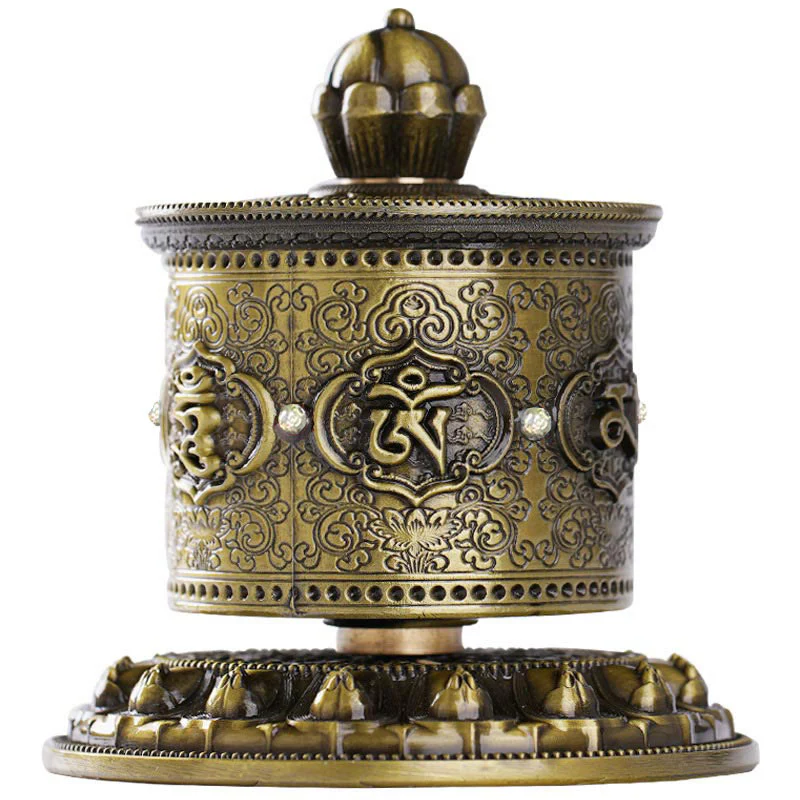 Buddha Stones Tibetan Blessing Prayer Wheel Car Decoration
