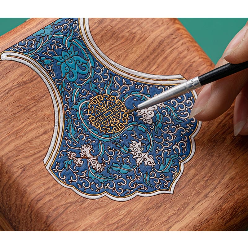 Buddha Stones Antique Flower Leaf Handmade Rosewood Jewelry Storage Box Wooden Gift Organizer Box