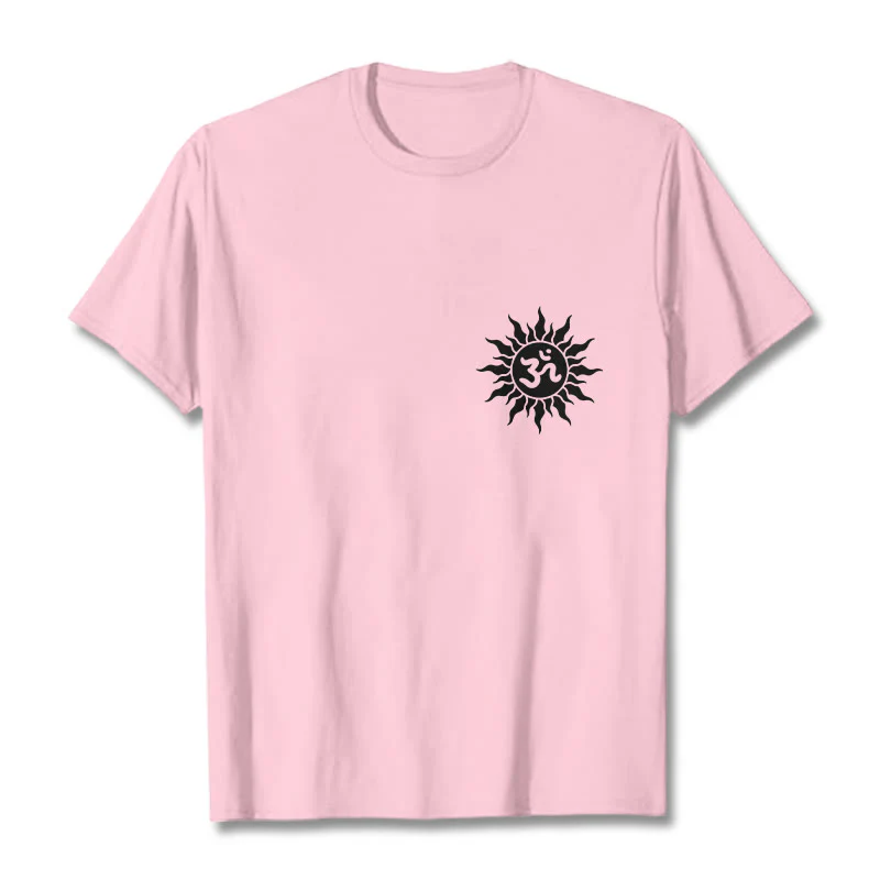 Buddha Stones Sun OM Symbol Design Tee T-shirt