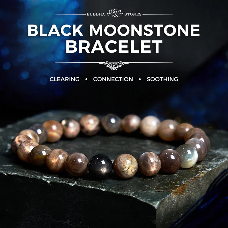 Buddha Stones Black Moonstone Soothing Bracelet