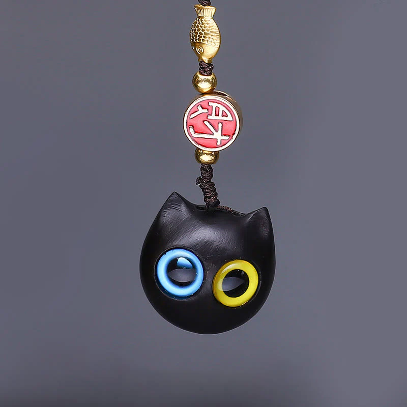 Buddha Stones Green Sandalwood Mini Cute Animal Rabbit Cat Deer Whale Prosperity Phone Hanging Decorations