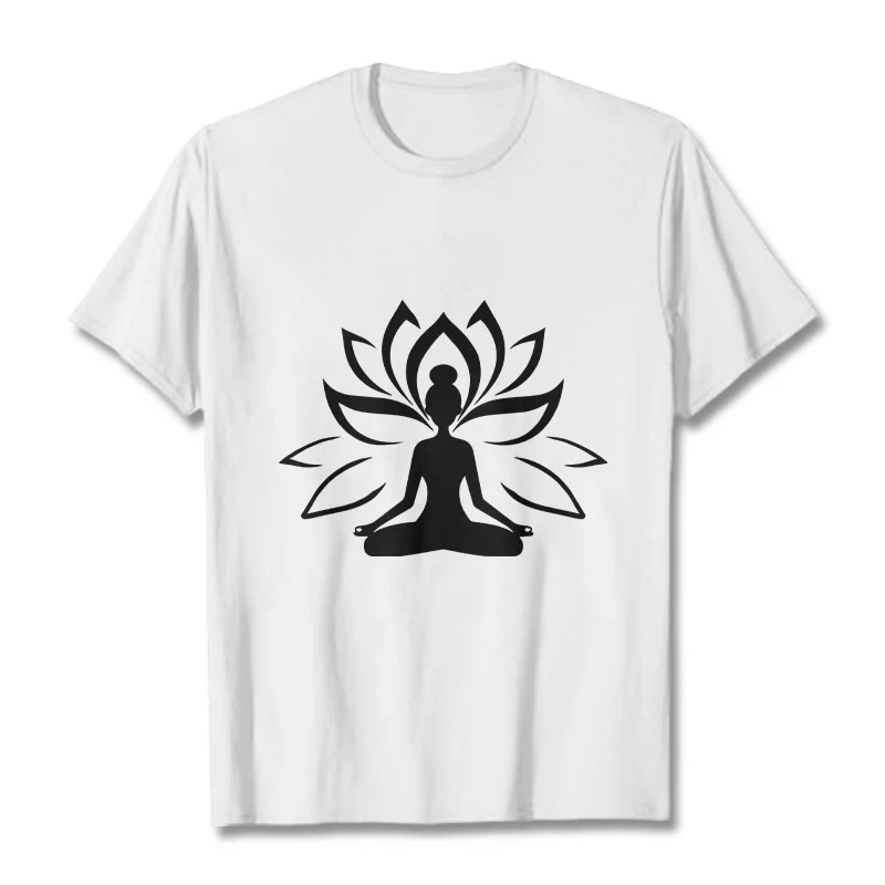 Buddha Stones Lotus Meditating Person Tee T-shirt