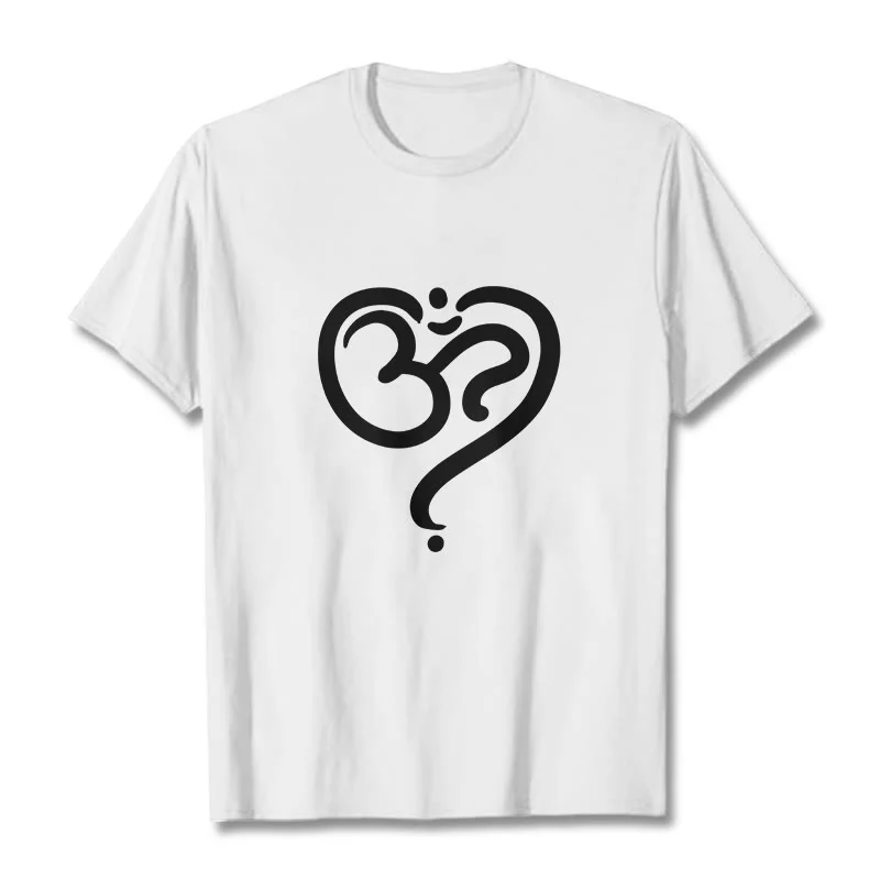 Buddha Stones Love Heart OM Symbol Design Tee T-shirt