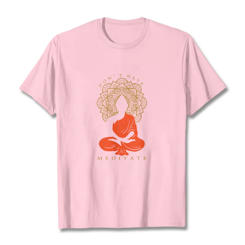 Buddha Stones Casual Meditative Buddha Mandala Pattern Cotton Tee T-Shirt