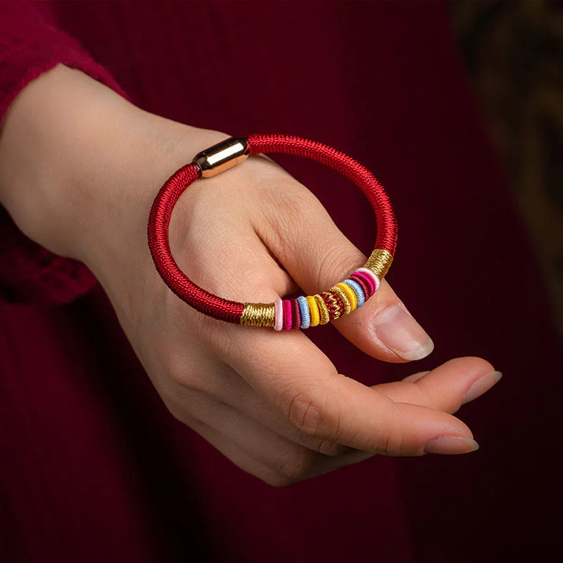 Buddha Stones Tibetan Handmade King Kong Knot Protection Magnetic Buckle Braided Bracelet (Extra 30% Off | USE CODE: FS30)