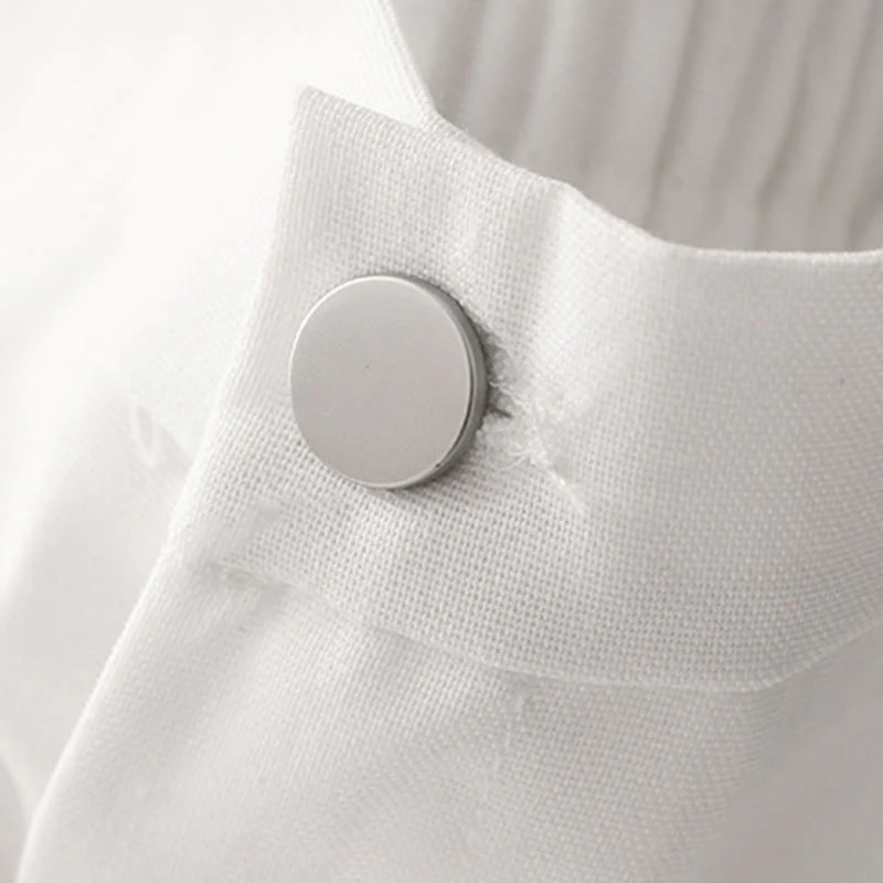 Buddha Stones Casual Straight Leg Design Women's Cotton Linen Pants With Pockets