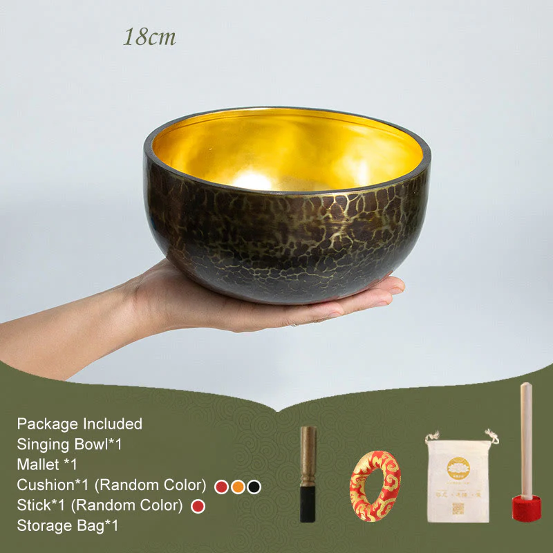 Buddha Stones Tibetan Meditation Sound Bowl Handcrafted Healing Yoga Mindfulness Singing Bowl Set