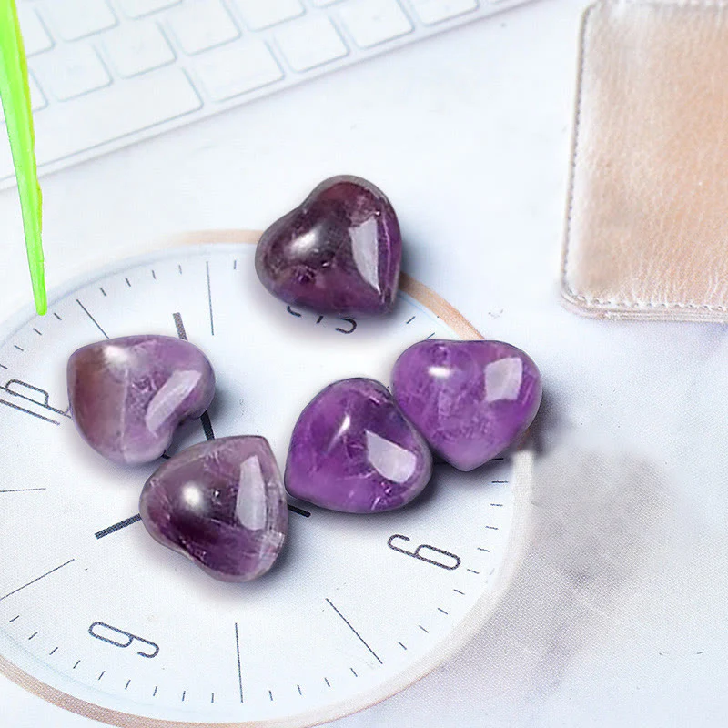 Buddha Stones Natural Amethyst Tiger's Eye Stone Love Decoration