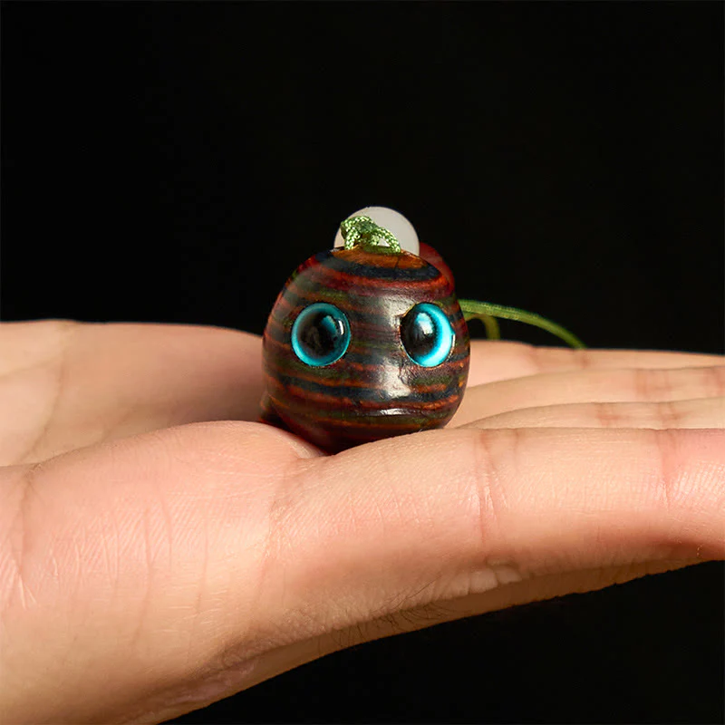 Buddha Stones Rainbow Eucalyptus Dolphin Carved Positive Key Chain Phone Hanging Decoration