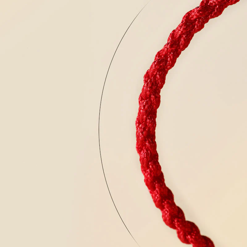 Buddha Stones Hetian Jade Black Onyx Red Agate Bead Luck Braided Bracelet