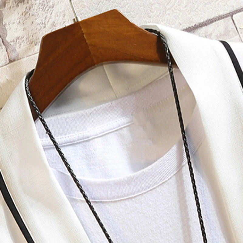 Buddha Stones Embroidery Dragon Phoenix Auspicious Cloud Waves Leaves Cranes Open Front Jacket Men's Kimono