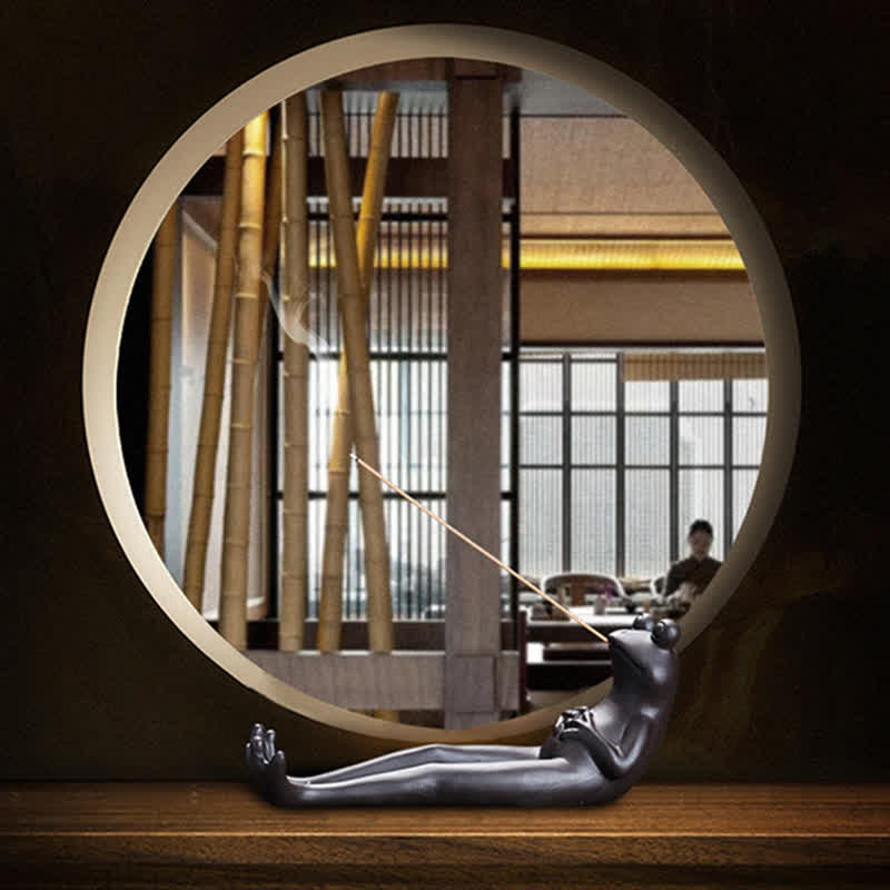 Buddha Stones Meditation Frog Ceramic Spiritual Healing Incense Burner