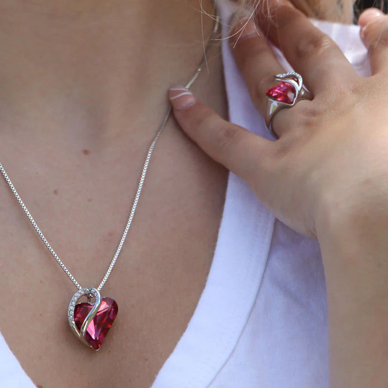 Buddhastoneshop Love Heart Birthstone Healing Energy Necklace Pendant (Extra 30% Off | USE CODE: FS30)
