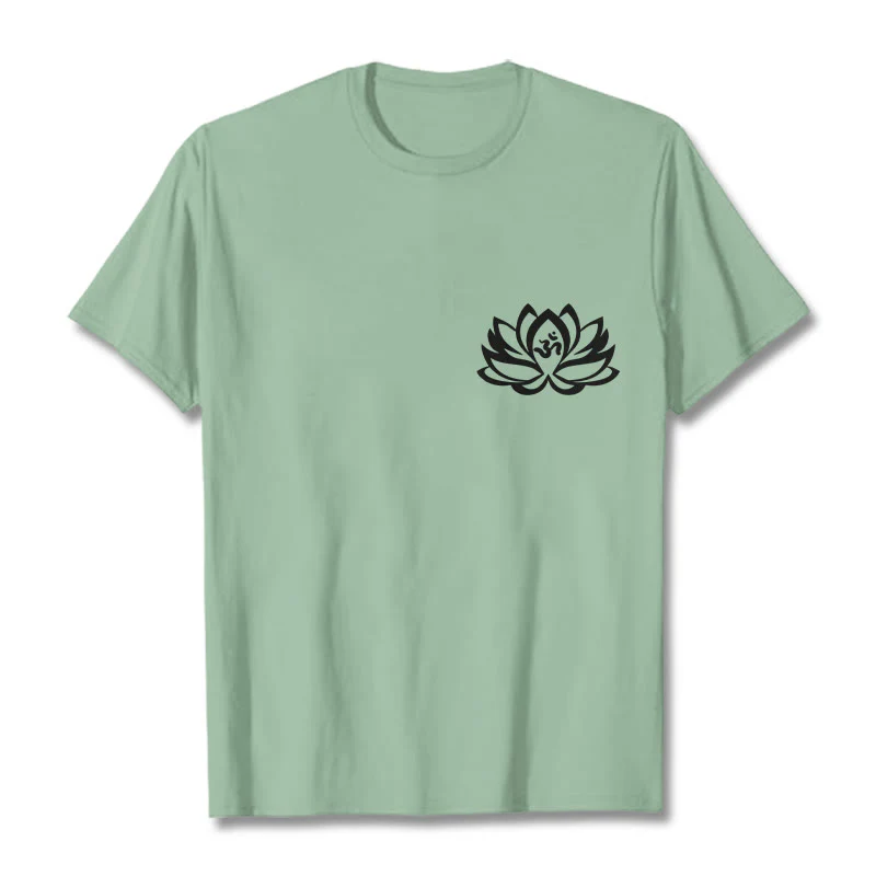 Buddha Stones Lotus Flower OM Symbol Design Tee T-shirt