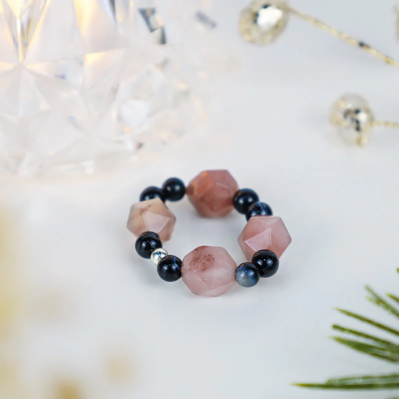 Buddha Stones Yin Yang Symbol Balance Luck Ring