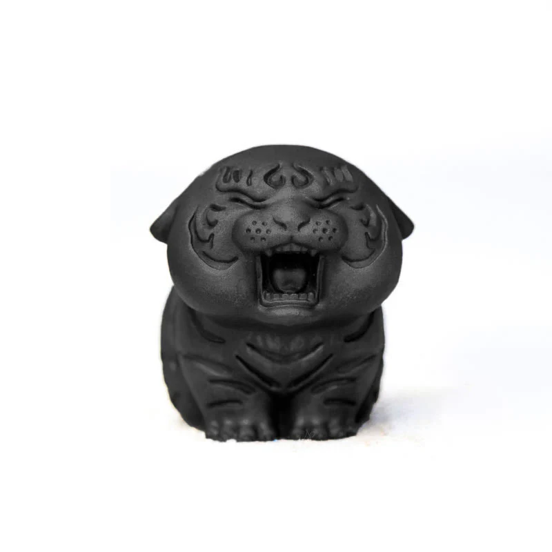 Buddha Stones Mini Cute Tiger Iron Powder Rust Cast Resin Statue Home Decoration