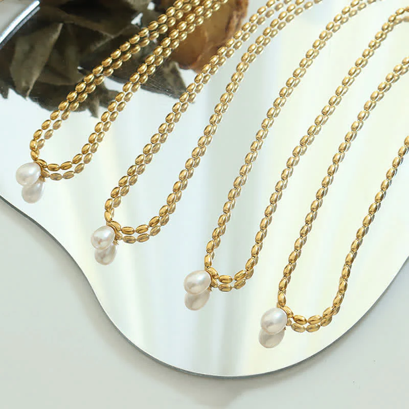 Buddha Stones Pearl Bead Peace Necklace Pendant