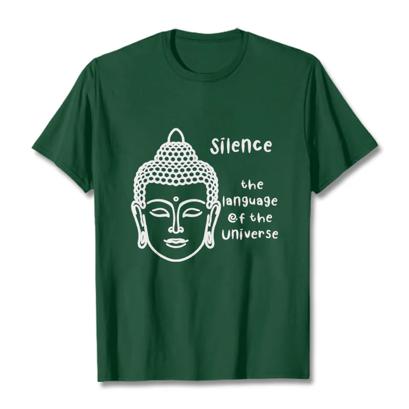 Buddha Stones Casual Meditating Buddha Head Pattern Cotton Tee T-shirt