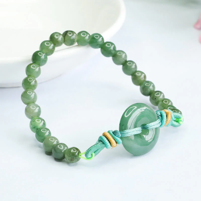 Buddha Stones Jade Beads Peace Buckle Prosperity Bracelet
