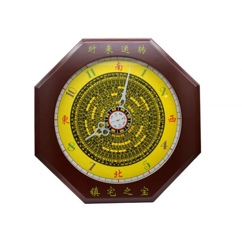 Buddha Stones Feng Shui Bagua Map Balance Energy Map Wall Clock