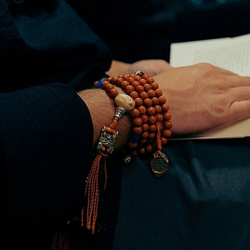 Buddha Stones Tibet Bodhi Seed 108 Mala Beads Wisdom Peace Bracelet Necklace