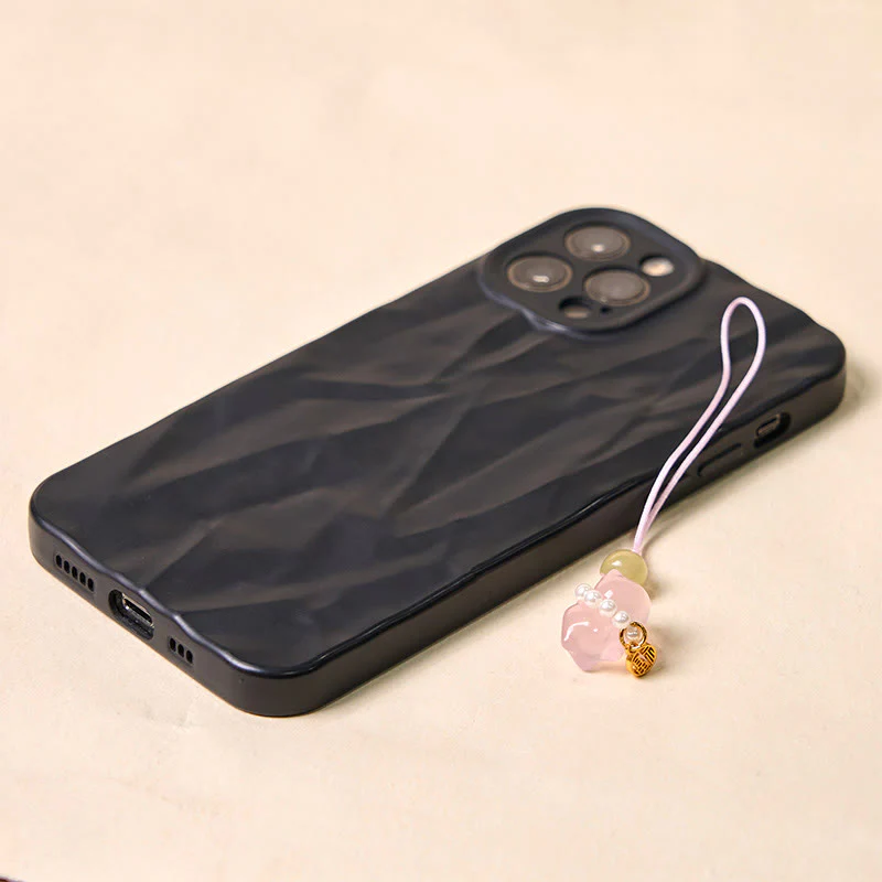 Buddha Stones Pink Crystal Amethyst Citrine Pearl Fu Character Lucky Kitten Warmth Phone Hanging Decoration