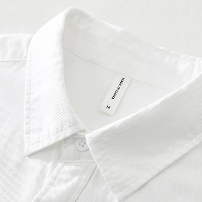 Buddha Stones Artistic Simple Design Embroidery Bamboo Pattern Men's Short Sleeve Cotton Shirt