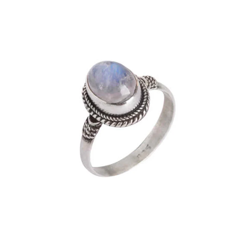 Buddha Stones 925 Sterling Silver Natural Moonstone Positive Ring