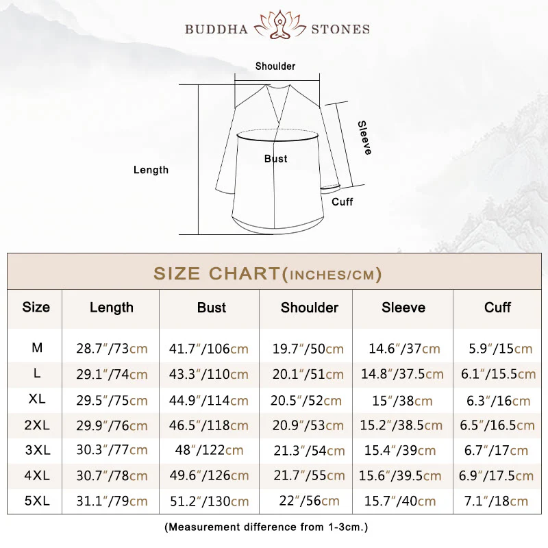 Buddha Stones Casual V-Neck Three Quarter Sleeve Men's Shirt