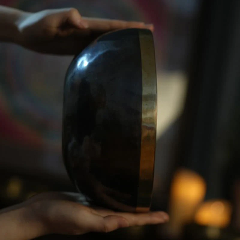 Buddha Stones Handmade Nepal Singing Bowl Simple Pattern for Healing and Meditation Sound Bowl Set