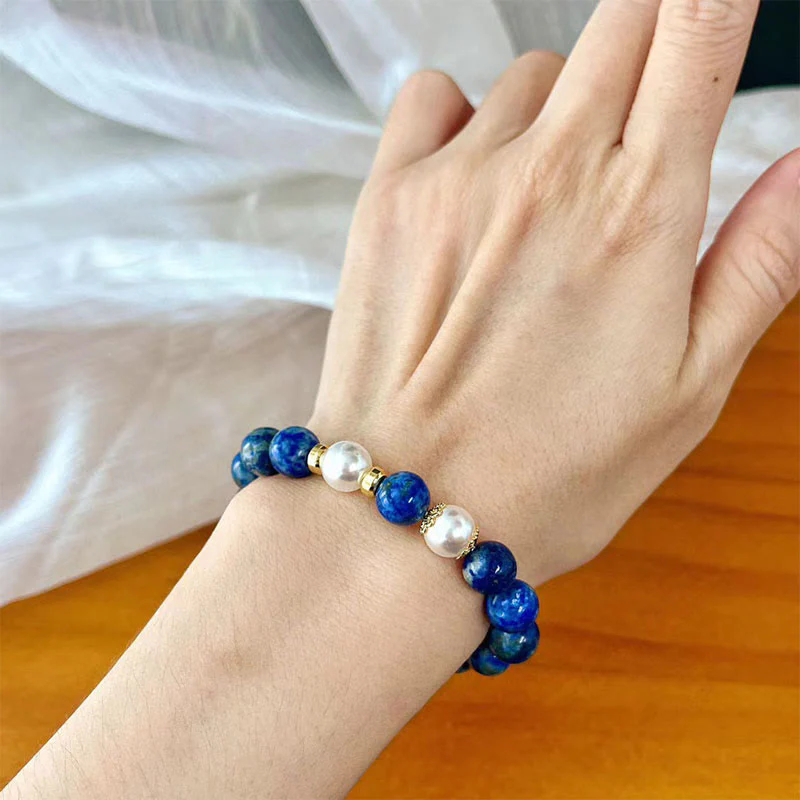 Buddha Stones Lazurite Beads Serenity Balance Bracelet