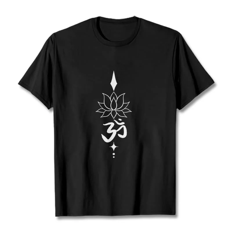 Buddha Stones Om Symbol Lotus Tee T-shirt