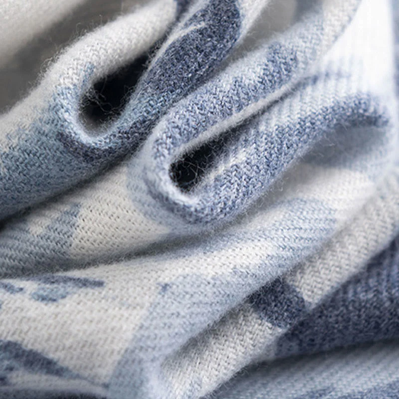 Buddha Stones Tibetan Shawl Ethnic Retro Rose Print Fall Winter Cozy Warm Scarf Wrap