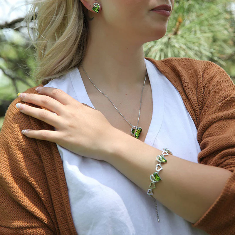 Buddhastoneshop Love Heart Birthstone Healing Energy Necklace Pendant (Extra 30% Off | USE CODE: FS30)