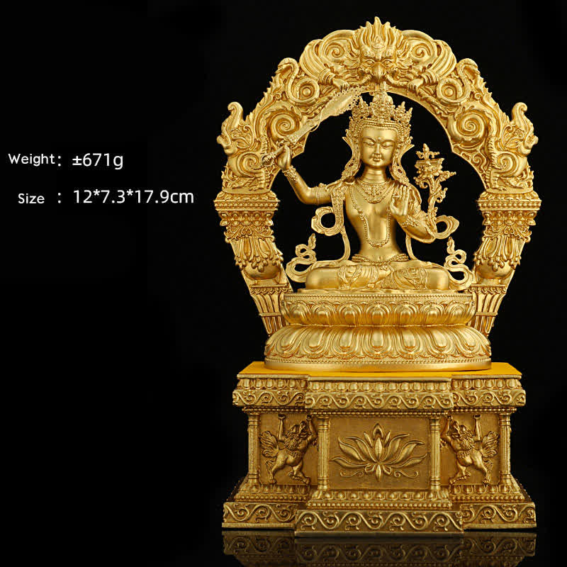 Buddha Stones Shakyamuni Amitabha Medicine Buddha Figurine Serenity Copper Statue Home Decoration