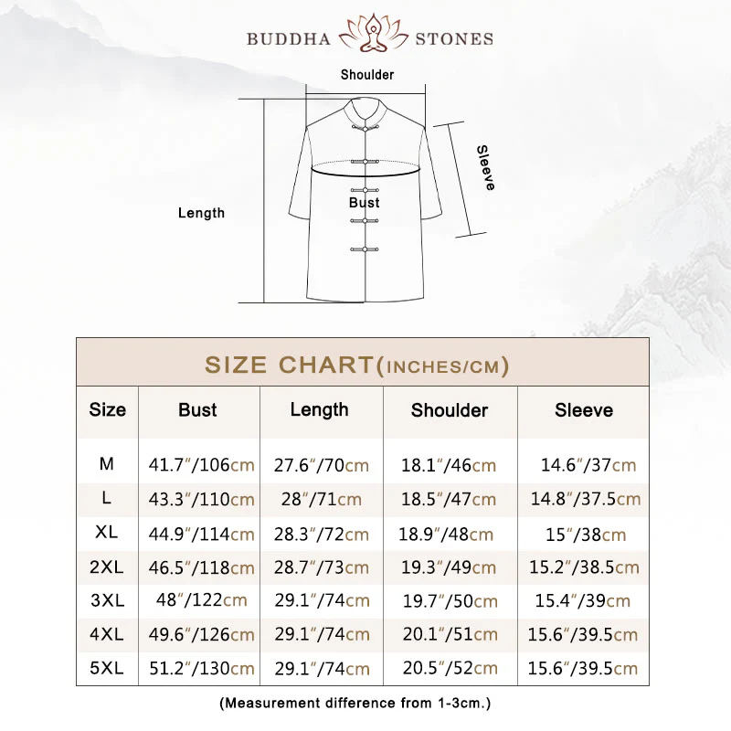 Buddha Stones Landscape Chinese Dragon Pattern Chinese Three Quarter Sleeve Shirt Men T-shirt