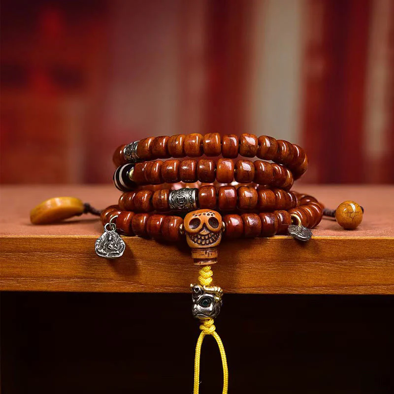 Buddha Stones Tibet 108 Beads Bone Beads Dzi Bead Strength Mala
