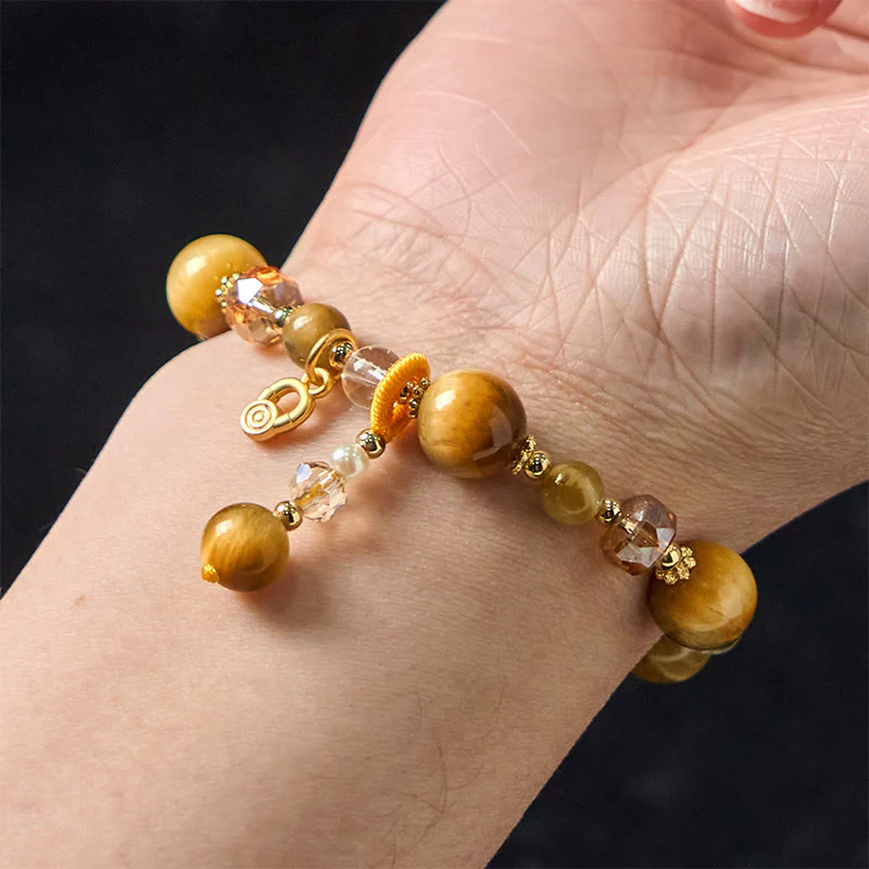 Buddha Stones Natural Tiger Eye Beads Weight Strength Bracelet
