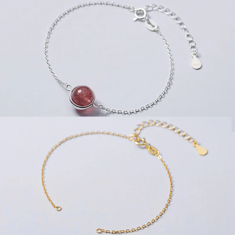 Buddha Stones 925 Sterling Silver Semi-finished Chain Blessing Bracelet