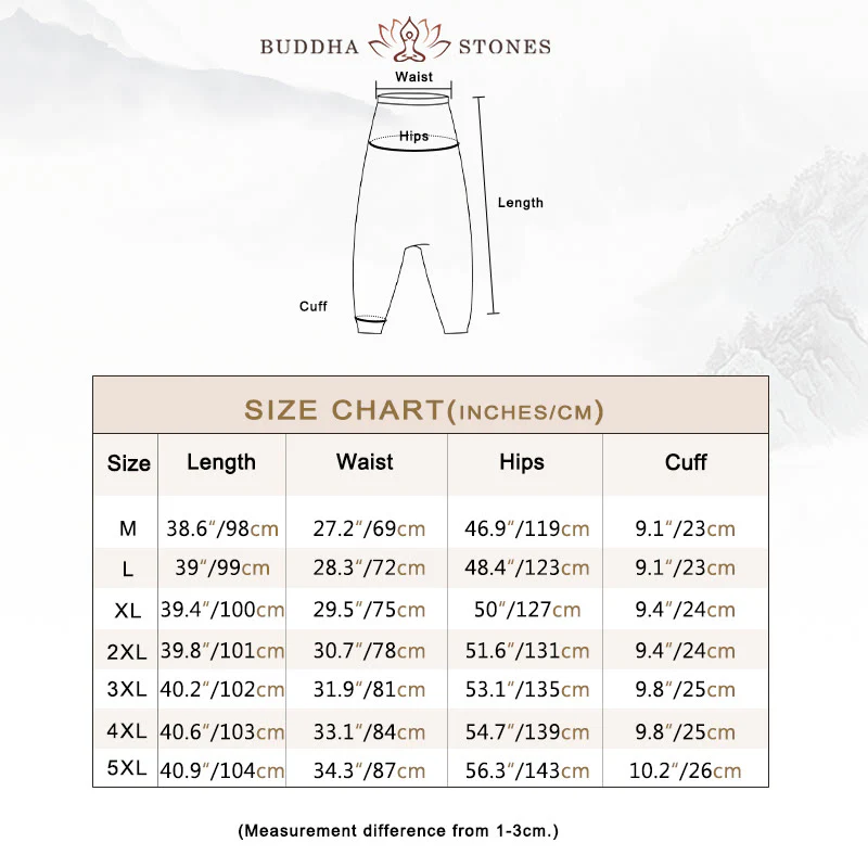 Buddha Stones Elephant Brown Black Print Cotton Men's Long Cropped Harem Pants With Pockets