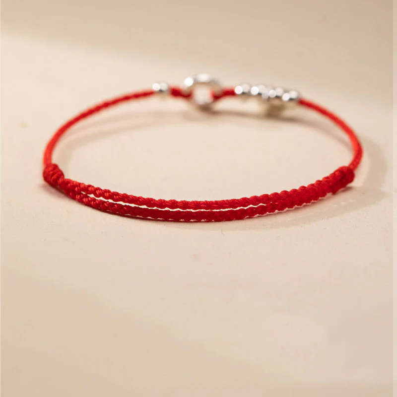 Buddha Stones 925 Sterling Silver Auspicious Clouds Peace Buckle Safe And Sound Bracelet Anklet (Extra 30% Off | USE CODE: FS30)