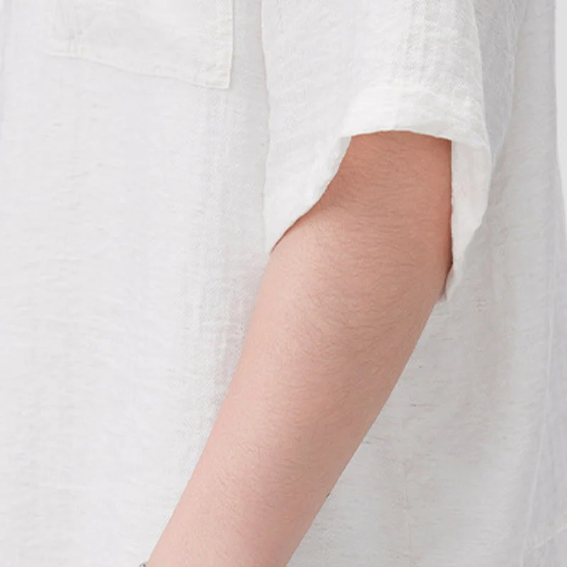 Buddha Stones Summer Plain Half Buttons Design Men's Half Sleeve Shirt