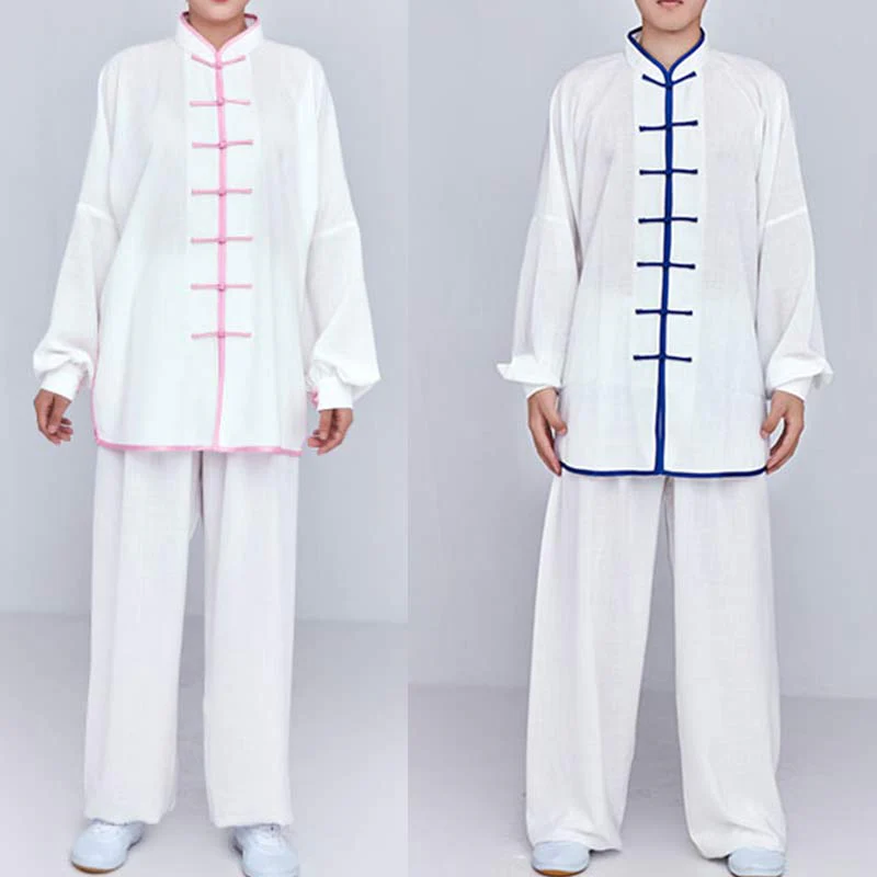 Buddha Stones Meditation Zen Prayer Spiritual Tai Chi Qigong Practice Unisex Embroidery Clothing Set