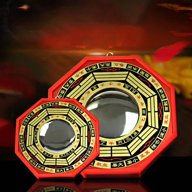 Buddha Stones Feng Shui Bagua Map Balance Living Room Energy Map Mirror