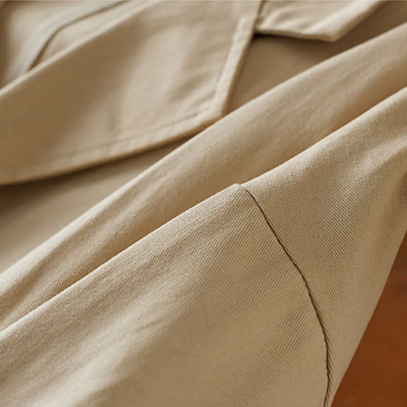 Buddha Stones Plain Button Women's Cotton Suit Jacket With Pockets