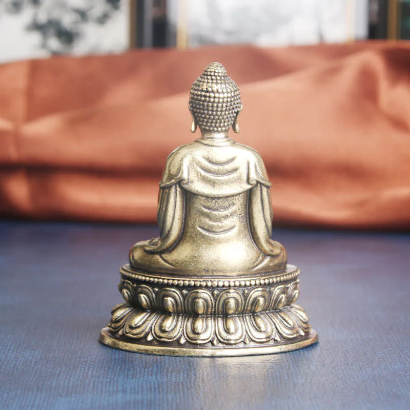 Buddha Stones Tathagata Buddha Serenity Copper Statue Decoration