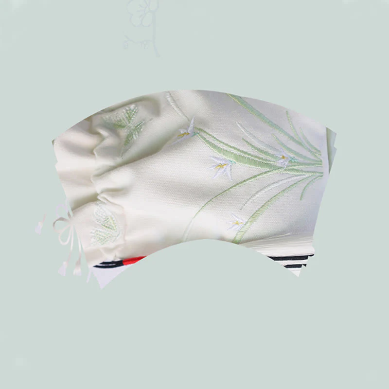 Buddha Stones Handmade Embroidered Flowers Canvas Tote Shoulder Bag Handbag