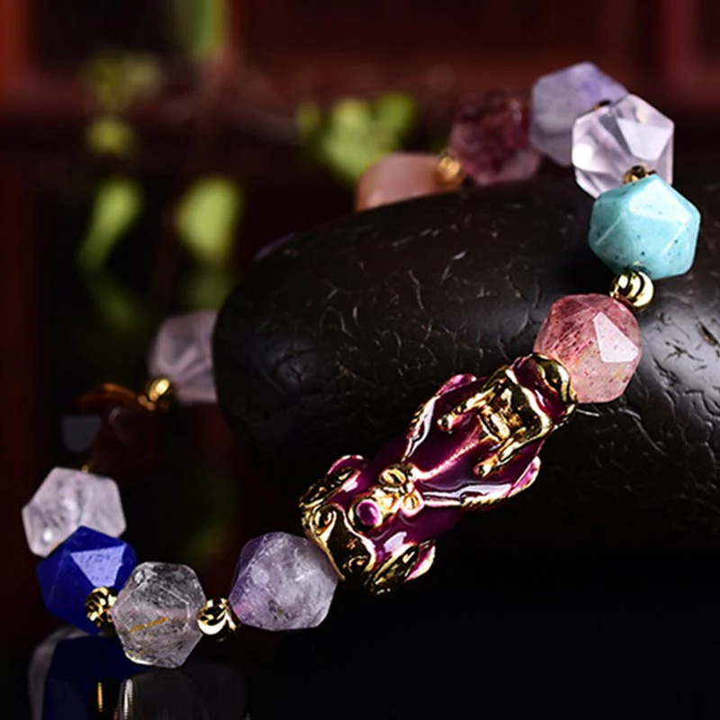 FengShui PiXiu Amethyst Luck Bracelet